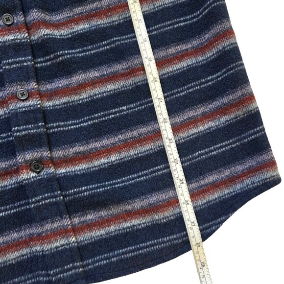 Falls Creek Flannel Long Sleeve Jacket Shacket Mens M Blue Plaid Cabincore - Picture 6 of 7